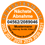 Nächste  Abnahme  1 2 3 4 5 6 7 8 9 10 11 12  2026 2027 2028 2029 2030 2031 04562/2089046     00000 Musterstadt Musterstraße 12345  Mustermann Heizung, Sanitär, Klima