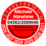 Nächste  Abnahme  1 2 3 4 5 6 7 8 9 10 11 12  2026 2027 2028 2029 2030 2031 04562/2089046     00000 Musterstadt Musterstraße 12345  Mustermann Heizung, Sanitär, Klima