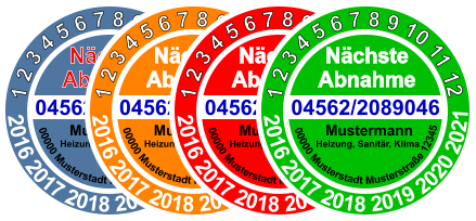 Nächste  Abnahme  1 2 3 4 5 6 7 8 9 10 11 12  2016 2017 2018 2019 2020 2021 04562/2089046     00000 Musterstadt Musterstraße 12345  Mustermann Heizung, Sanitär, Klima Nächste  Abnahme  1 2 3 4 5 6 7 8 9 10 11 12  2016 2017 2018 2019 2020 2021 04562/2089046     00000 Musterstadt Musterstraße 12345  Mustermann Heizung, Sanitär, Klima Nächste  Abnahme  1 2 3 4 5 6 7 8 9 10 11 12  2016 2017 2018 2019 2020 2021 04562/2089046     00000 Musterstadt Musterstraße 12345  Mustermann Heizung, Sanitär, Klima Nächste  Abnahme  1 2 3 4 5 6 7 8 9 10 11 12  2016 2017 2018 2019 2020 2021 04562/2089046     00000 Musterstadt Musterstraße 12345  Mustermann Heizung, Sanitär, Klima