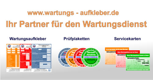 Fassbender-Druck PRÜFPLAKETTEN - Hochwertige Prüfetiketten E-PRÜFUNG